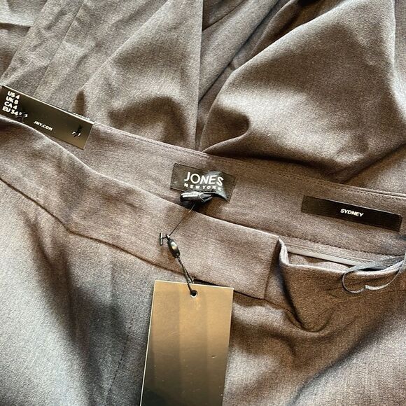 Womens Jones New York Sydney Pants Charcoal Heather - Picture 2 of 4